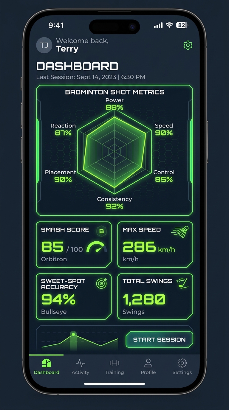 SmashTrack Dashboard App Interface Mockup